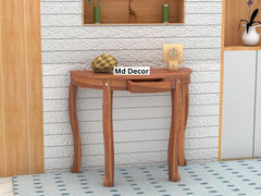 Solid Sheesham Wooden Console Table for Living Room, Entryway, Outdoor, Home Decor, Dining Room (Half Round)