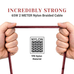 Philips DLC4160CI/94 65W Type-C to Type-C Fast Charging Cable (2m, Iron Red)