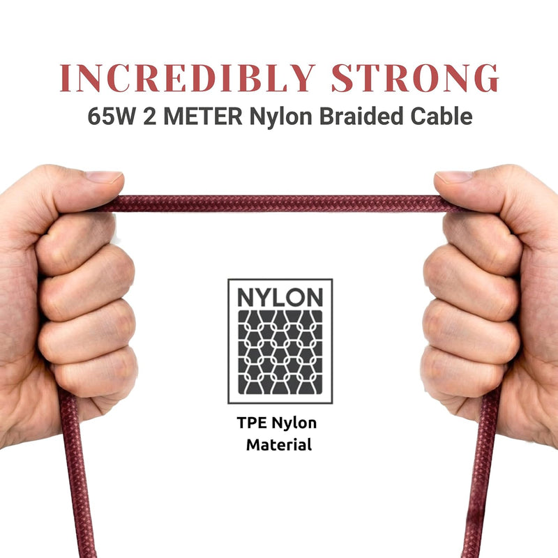 Philips DLC4160CI/94 65W Type-C to Type-C Fast Charging Cable (2m, Iron Red)