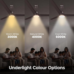 Khaitan Airwave Underlight BLDC 1200 mm Ceiling Fan with Remote | 5 Star (Black)-4