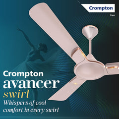 Crompton Premion AVANCER SWIRL 1200 mm (48 inch) 3 star Energy Efficient Ceiling Fan (Ice Coffee)-2