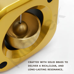 Plantex Dopamine Door Bell for Home/Square Door Chime with Brass Bell/Temple & Meditation Bell for Positive Energy & Home Decor - Pack of 1 (DTK-292 - Gold)-5