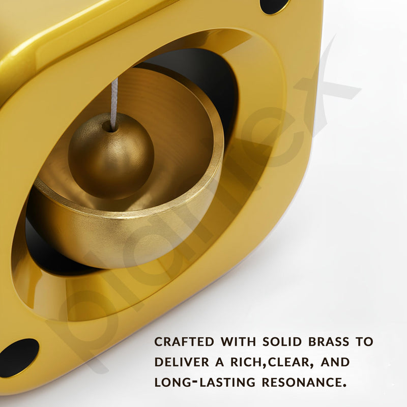 Plantex Dopamine Door Bell for Home/Square Door Chime with Brass Bell/Temple & Meditation Bell for Positive Energy & Home Decor - Pack of 1 (DTK-292 - Gold)-5