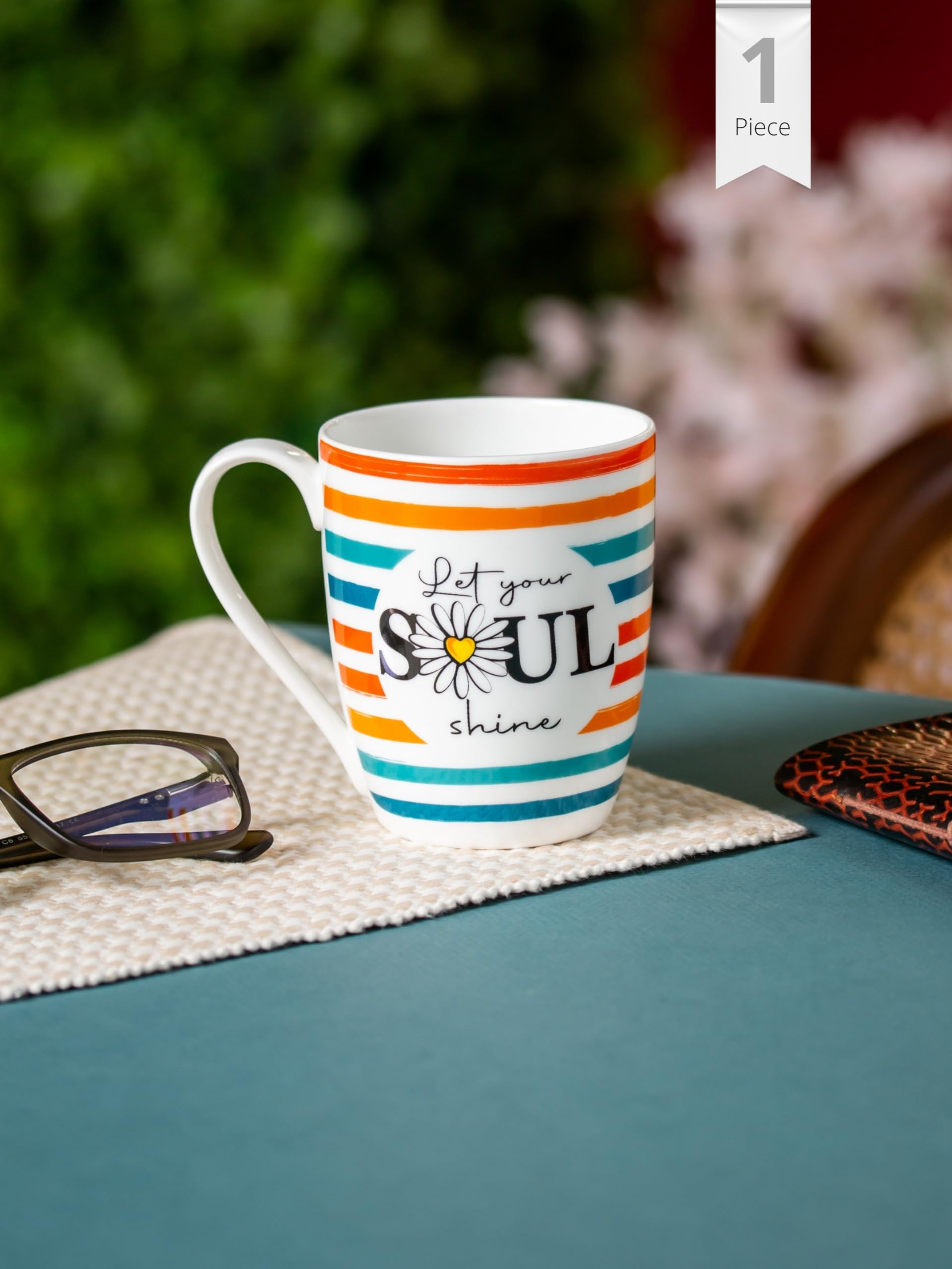 Clay Craft Fine Ceramic Printed Milk/Coffee Mug 1 Piece -300 ml (Think Outside The Box)