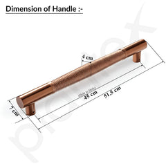 Plantex Main Door Handle/Stainless Steel & Aluminium Door Handle/450mm Pull-Push Handle for Home/Office/Hotel - Pack of 1 (DTMD-411, Rose Gold)-2