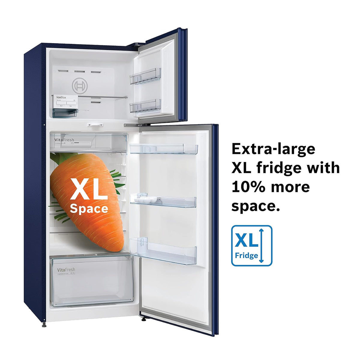 Bosch 269L 3star (2023) Frost free Refrigerator Appliance CTC29BT31I (Convertible Transition Blue)