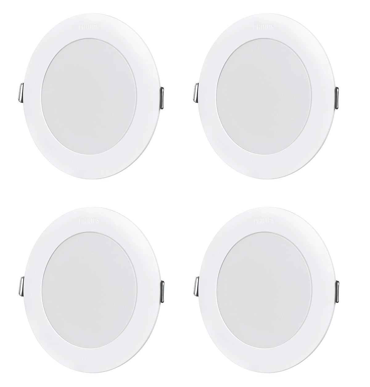 Philips Ujjwal 10W Round Recessed Downlighter (Cool Day Light) (Pack of 4) - 110MM Cut Out (10WRCDL4)