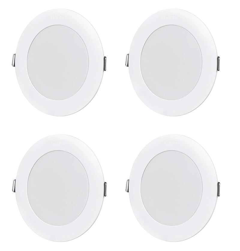 Philips Ujjwal 10W Round Recessed Downlighter (Cool Day Light) (Pack of 4) - 110MM Cut Out (10WRCDL4)