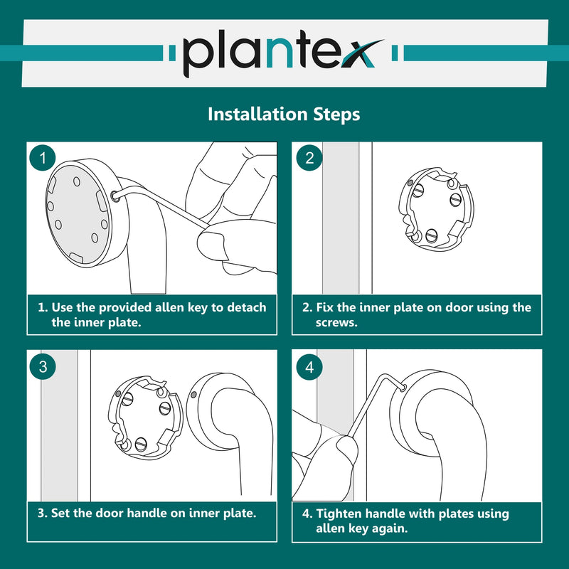 Plantex Polo 14 inches Door Handle for Main Door/Handle for Glass Door/Wooden/Push and Pull Operations/3 Years Warranty (Rich Brass Antique - Big)-6