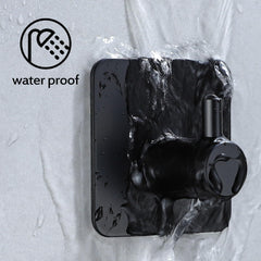 Plantex Wall Mount Hooks/Self Adhesive GI Steel Waterproof Hooks/Wall Hanger Hook/Towel/Sticker Hooks for Walls - Pack of 2 (Black)-3