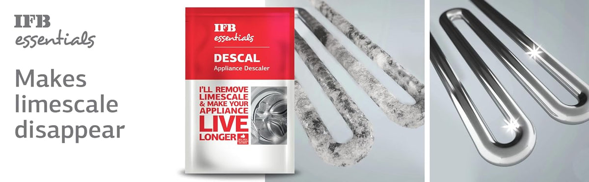 IFB Descale Powder For Washing Machine Drum Cleaner & Tub Cleaner, Washing Machine Cleaner Powder for all Front & Top Lo