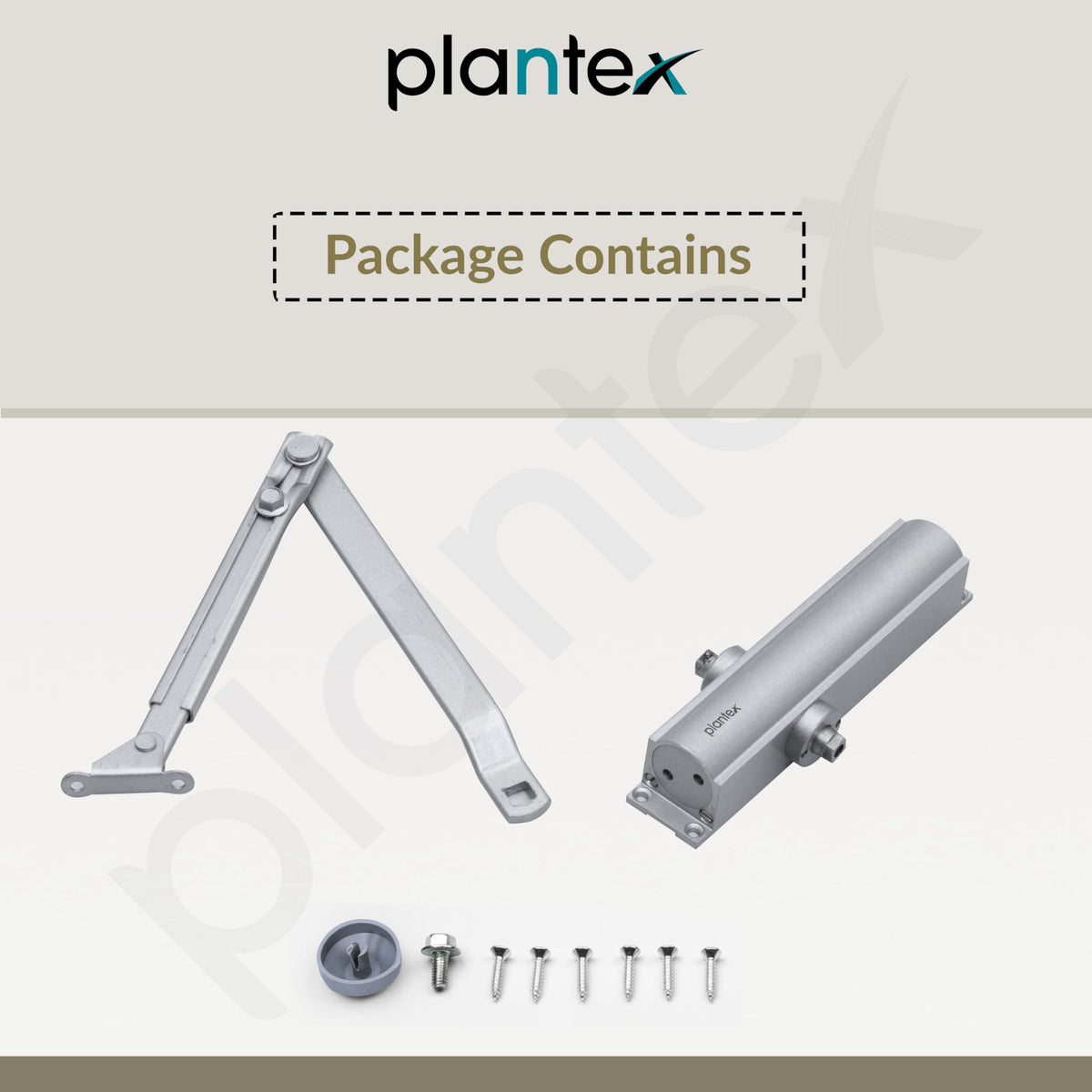 Plantex Hydraulic Automatic Door Closer/Aluminium Door Closer for Wooden Door/Soft Close Door Closer for Hotel/Home/Office - ISO 9001 Certified (MI-200, Capacity - 55 kg, Silver)-5