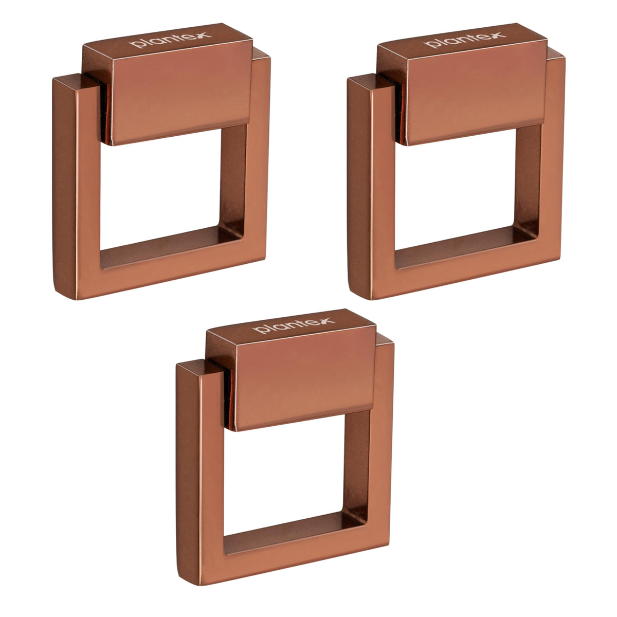 Plantex Drawer Kadi/2 Inch Chest Handle for Drawer/Square Cabinet Kadi/Pull-Push Small Kadi for Home/Office Drawer - Pack of 3 (SH-358, Rose Gold)-2