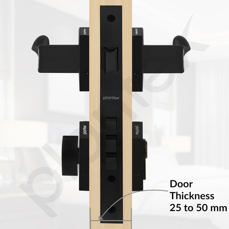 Plantex Premium Door Lock with 3 Years of Warranty/Main Door Lock for Home/Mortise Locks for Door - (PT-002- Black)-5