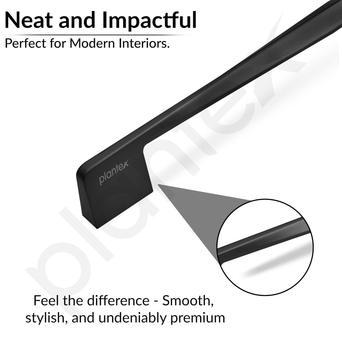 Plantex Cabinet Handle/160mm Handle for Drawer/Wardrobe/Kitchen Handle/Pull-Push Handle for Home/Office - Pack of 1 (Black) (Model APS-PH-104)-4