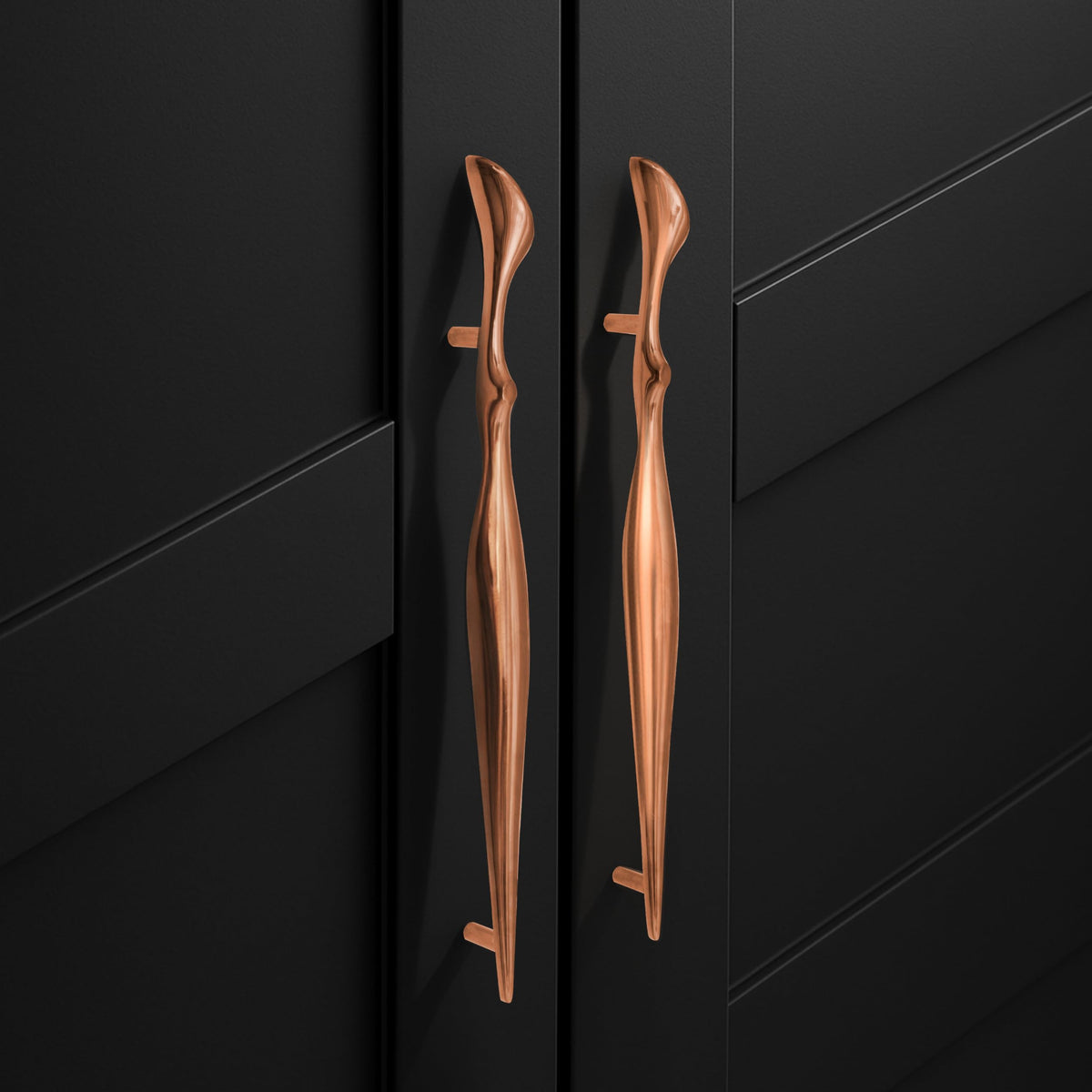 Plantex Cabinet Handle/Kitchen Cabinet Door Handle/Wardrobe/160 mm Cupboard Handle/Door Pull-Push Handle for Home/Office - Pack of 2 (Rose Gold) (Model APS-DTC-9136)-1