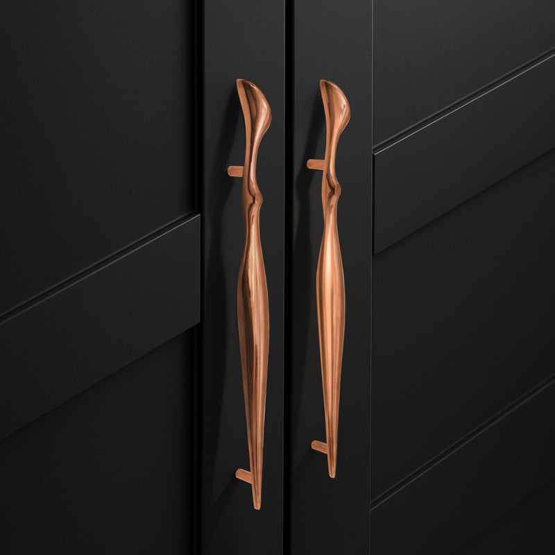 Plantex Cabinet Handle/Kitchen Cabinet Door Handle/Wardrobe/160 mm Cupboard Handle/Door Pull-Push Handle for Home/Office - Pack of 2 (Rose Gold) (Model APS-DTC-9136)-1
