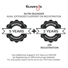 Kuvings New Launch Nutri Blender PRO 2.0 Ferrari Red, Powerful 1000 W Motor, Upgraded 2 Blade Set for Wet & Dry, 2 Jars, Longest Warranty 7 Yrs, Mixer/Grinder/Smoothie Maker