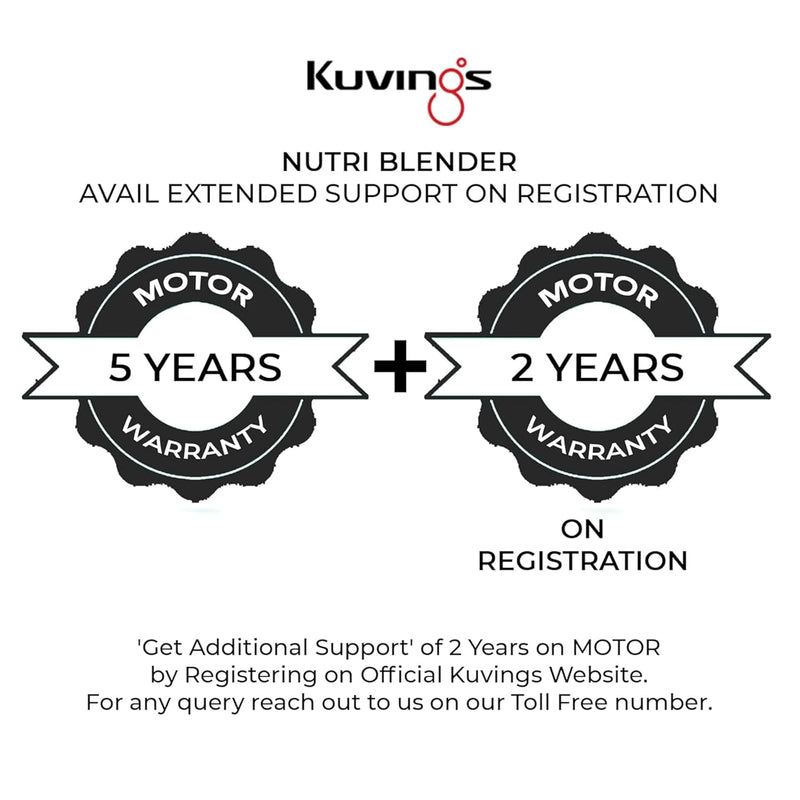 Kuvings New Launch Nutri Blender PRO 2.0 Ferrari Red, Powerful 1000 W Motor, Upgraded 2 Blade Set for Wet & Dry, 2 Jars, Longest Warranty 7 Yrs, Mixer/Grinder/Smoothie Maker