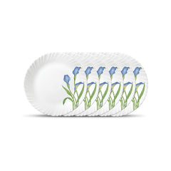 La Opala Novo Collection, Opal Glass Full Plate Set 6 pcs, Silken Charm, White, Medium