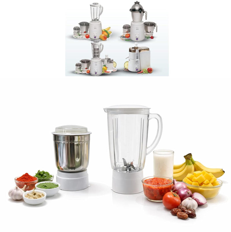 Jar Combo: 800 ml + 1500 ml Plastic (Transparent) | Compatible with Sujata Mixer Grinder