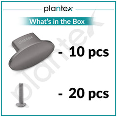 Plantex Knobs for Drawer | Cabinets Drawer Knobs | Pull-Push Knobs for Kitchen & Bedroom Drawer - Pack of 10 (Oval, Black Nickel Matt)-6