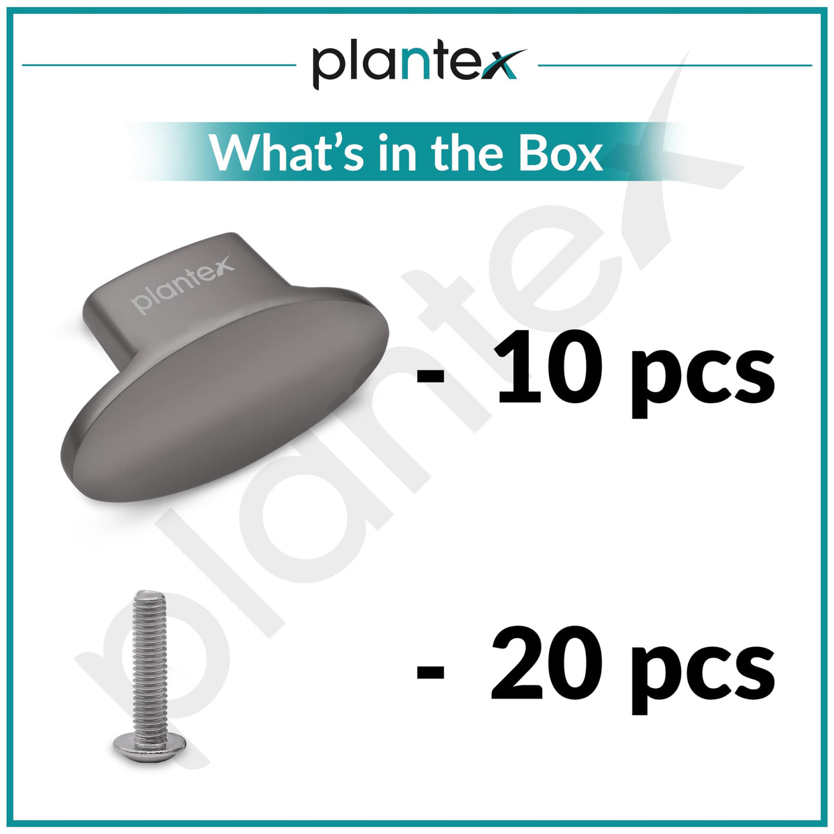 Plantex Knobs for Drawer | Cabinets Drawer Knobs | Pull-Push Knobs for Kitchen & Bedroom Drawer - Pack of 10 (Oval, Black Nickel Matt)-6