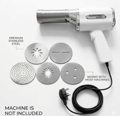 Summer Snow Stainless Steel Interchangeable Discs for Murukku, Idiyappam, Churros, Ribbon Pakoda, 5 Mold Set/ 2 Mold Set