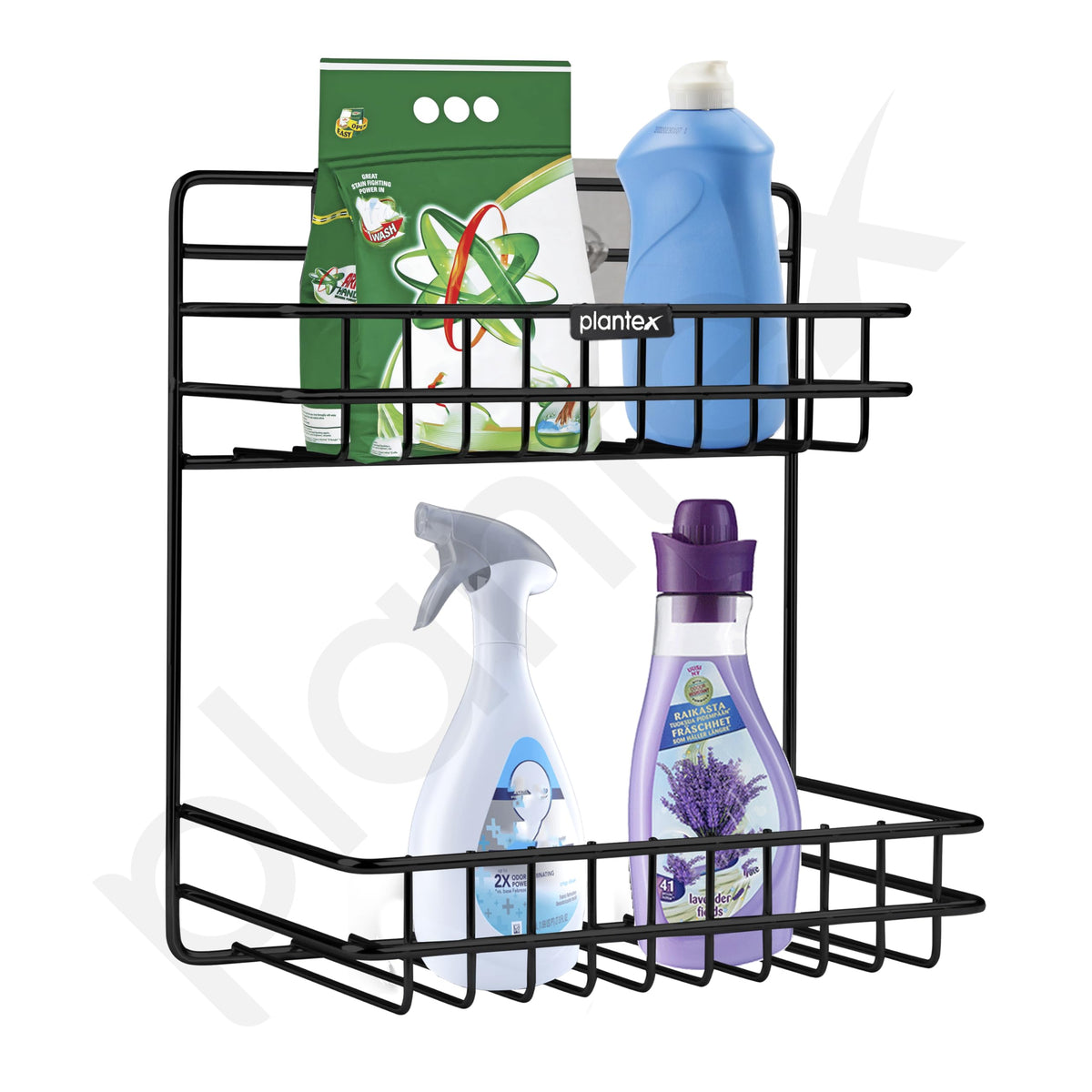 Plantex Self Adhesive Detergent Rack/GI Steel Bathroom Multipurpose Detergent Holder/Bathroom Shelf/Storage Rack/Bathroom Accessories (Powder Coated)-6