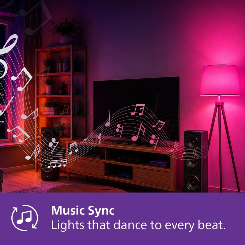 PHILIPS WiZ Neo 12W B22 Wi-Fi & Bluetooth LED Smart Bulb with Music Sync, Compatible with Amazon Alexa & Google Assistant, 16 Million Colours & Motion Sensing Technology | Pack of 1