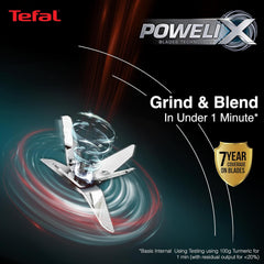 Tefal Grindmax HD 1000W Copper Motor with Durable Ball Bearing Mixer Grinder with 3 Leak-Proof Heavy Duty Jars, High-Speed 20,000 RPM Motor, Europe’s No.1 Brand, Best Mixer Grinder for Indian Cooking