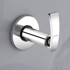 Plantex Pure Brass Concealed Stop Cock/Concealed Stop Valve Tap for Bathroom with Teflon Tape & Adjustable Brass Wall Flange 15 mm (ZUR-1516-Silver)-1