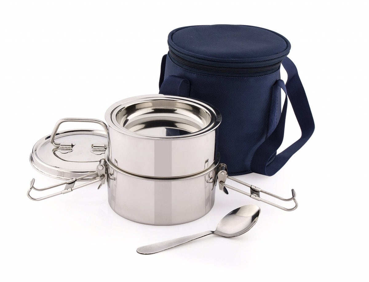 Pigeon Aroma 2 Lunch Box, Silver