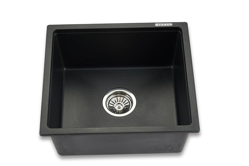 Faber Verona Ingranite18"X16"Single Bowl Sink|Includes Plumbing Waste Kit|25 Years Warranty|Silent,Scratch,Dent & Heat R