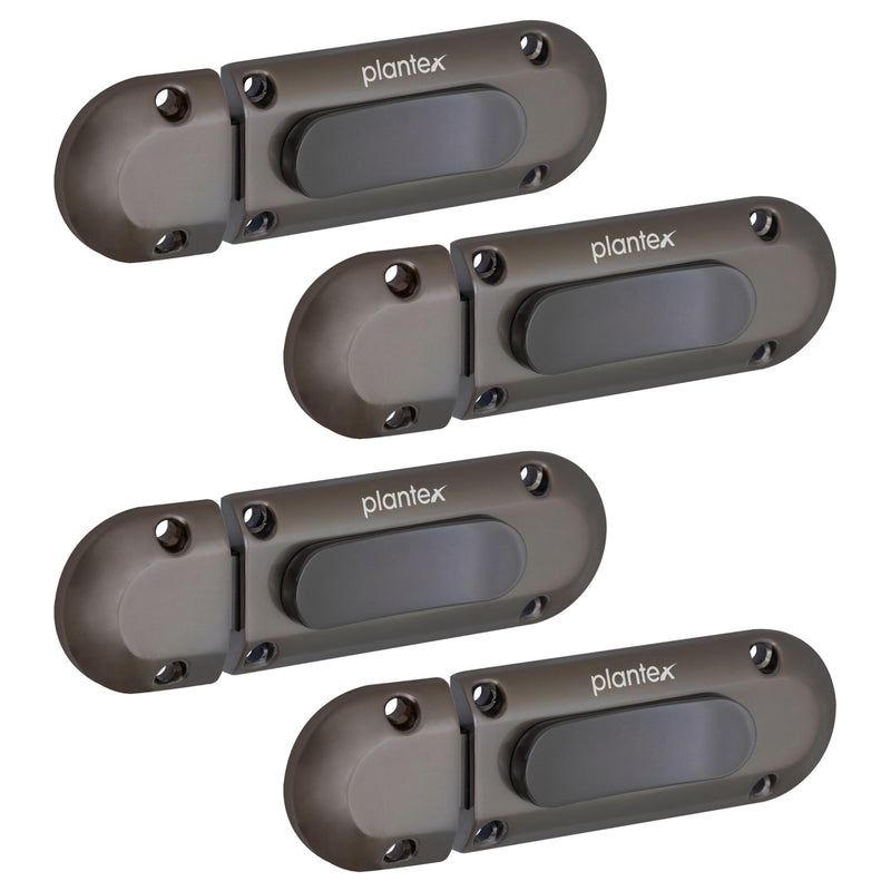 Plantex Door Stopper/Door Latch for Main Door/Baby Latch for Bathroom/Door Lock for Home and Office Doors - Pack of 4 (Satin Black)-1