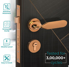 Plantex Premium Door Lock with 3 Years of Warranty/Main Door Locks for Home/Mortise Lock Set for Home (7106 - PVD Choco)-4