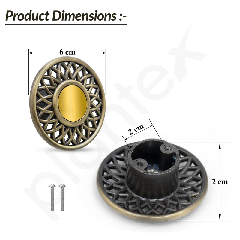 Plantex Knobs for Drawer/Pull-Push Drawer Knobs for Kitchen/Bedroom/Drawers - Pack of 3 (Brass Antique)-6