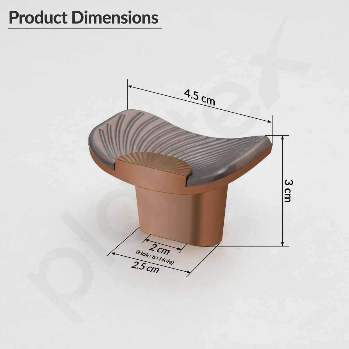 Plantex Knobs for Drawers/Drawer Knobs/Rectangle Knob for Cabinets/Pull-Push Knob for Kitchen/Bedroom/Drawer - Pack of 4 (Rose Gold & Satin Black)-2