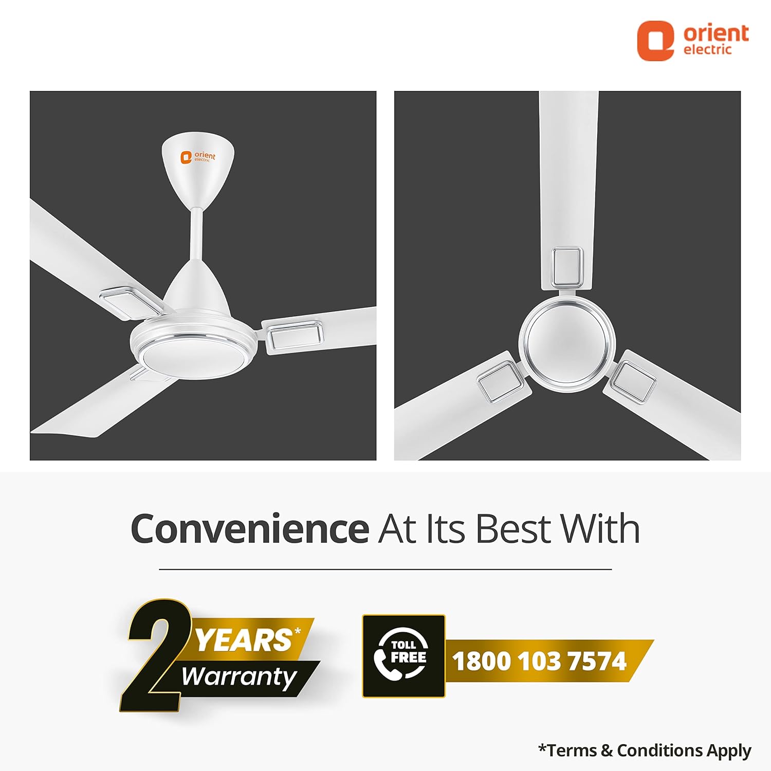 Orient Electric 1200 mm Falcon 425 Deco Ceiling Fan (White)