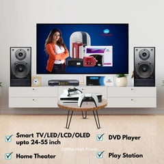 Everest ECC 100-N LED New Model Metal Body Voltage Stabilizer Used up to 72 Inches LED/Smart TV,Home Theater, Set Top Box, Blu-Ray Player (Working Range : 90 V to 290 V),White