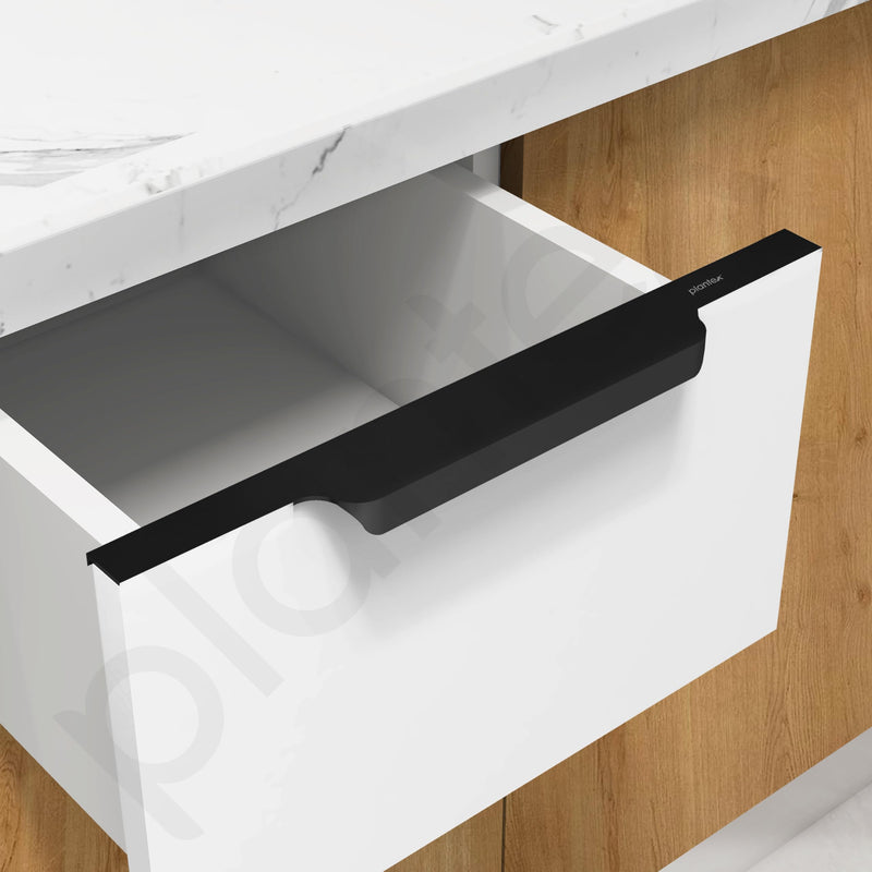 Plantex Profile Handle for Kitchen Cabinet/16 Inch Aluminium Drawer Profile Handle/Wardrobe Pull Handle for Home/Office/Hotel - Pack of 2 (Black) (Model APS-PF-1004)-2