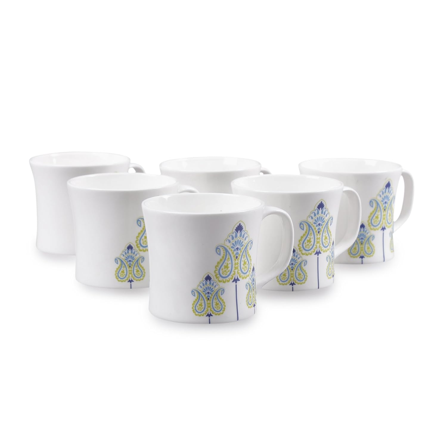 Clay Craft Fine Ceramic Coffee Mugs Set of 6 Perfect for Kitchen and Home Decor