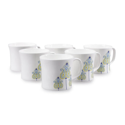 Clay Craft Fine Ceramic Coffee Mugs Set of 6 Perfect for Kitchen and Home Decor