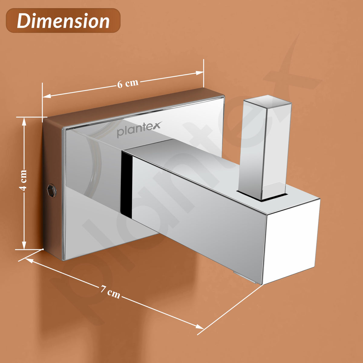 Plantex Stainless Steel Robe Hook/Cloth-Towel Hanger/ccloth Hanger for Bathroom wall Bathroom Accessories - Nexa (Chrome)-4