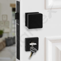 Plantex Heavy Duty Door Lock/Main Door Mortise Lock Handle/Handle Set for Home/Office/Door Accessories - (PT-011, Black)-6