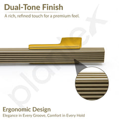 Plantex Cabinet Handle/Kitchen Cabinet Door Handle/Wardrobe/160 mm Cupboard Handle/Door Pull-Push Handle for Home/Office - Pack of 2 (Brass Antique & Gold)-4
