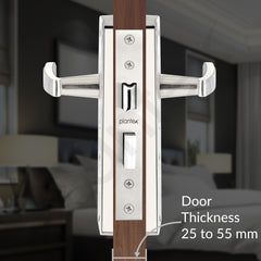 Plantex Heavy-Duty Door Lock Set - Main Door Lock Handle Set/Mortise Lock with 3 Keys for Home- Pack of 1 (8130-Matt)-6
