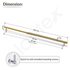 Plantex Stainless Steel & Aluminium Cabinet Handle/450mm Wardrobe Door Handle/Cupboard Pull-Push Handles for Home/Office - Pack of 1 (Brass Antique & Gold)-3