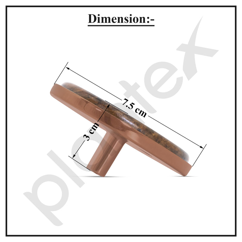Plantex Knobs for Drawer | Round Drawer Knobs | Knobs for Cabinets | Pull-Push Knobs for Kitchen | Bedroom Drawer - Pack of 1 (Big, Rose Gold & Wood)-6