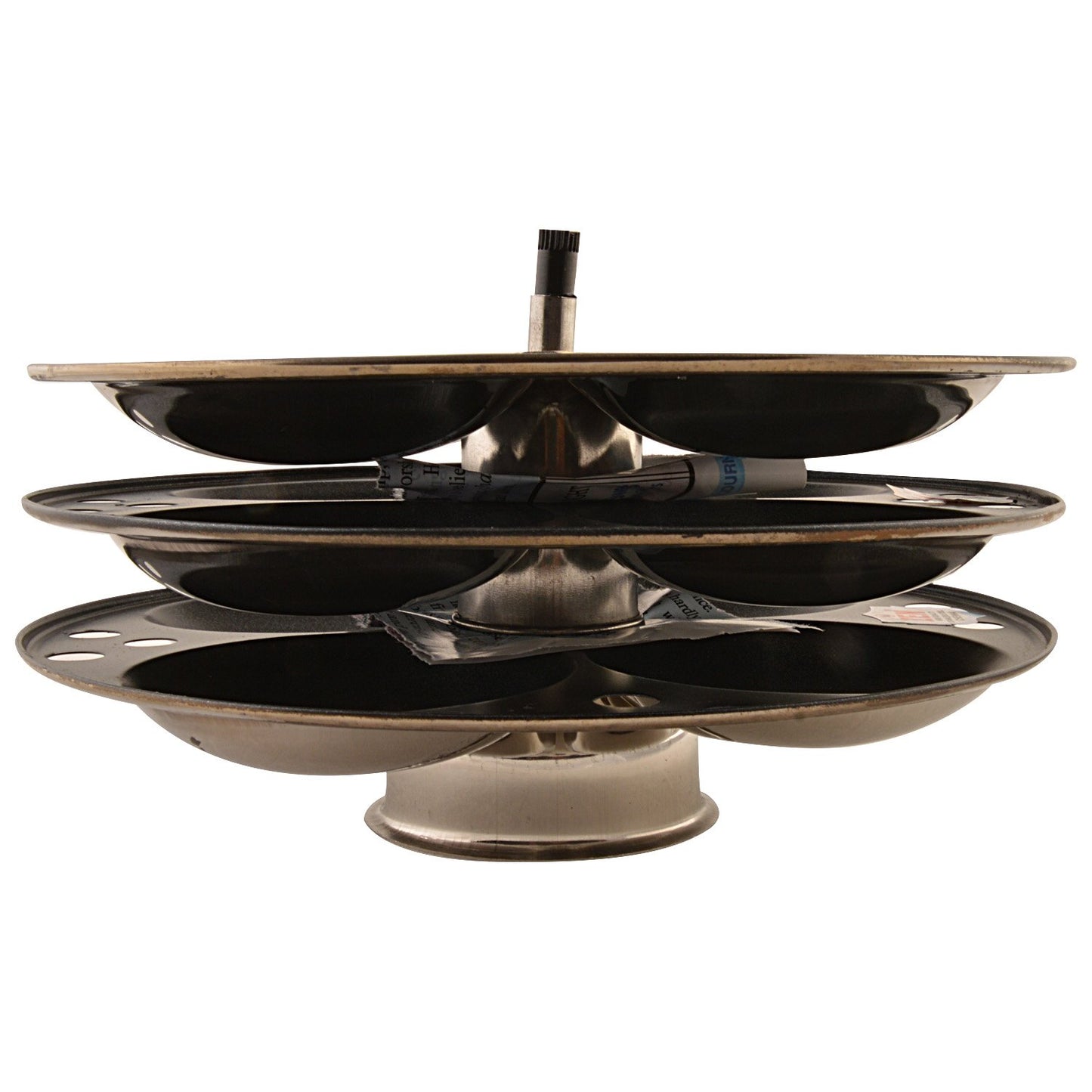 Jain Stainless Steel Nonstick 3 Plate Idly Stand | Idli Maker | Nonstick Idli Stand with Holes for 7.5 liter Prestige Pressure Cooker (12 Idly), Black